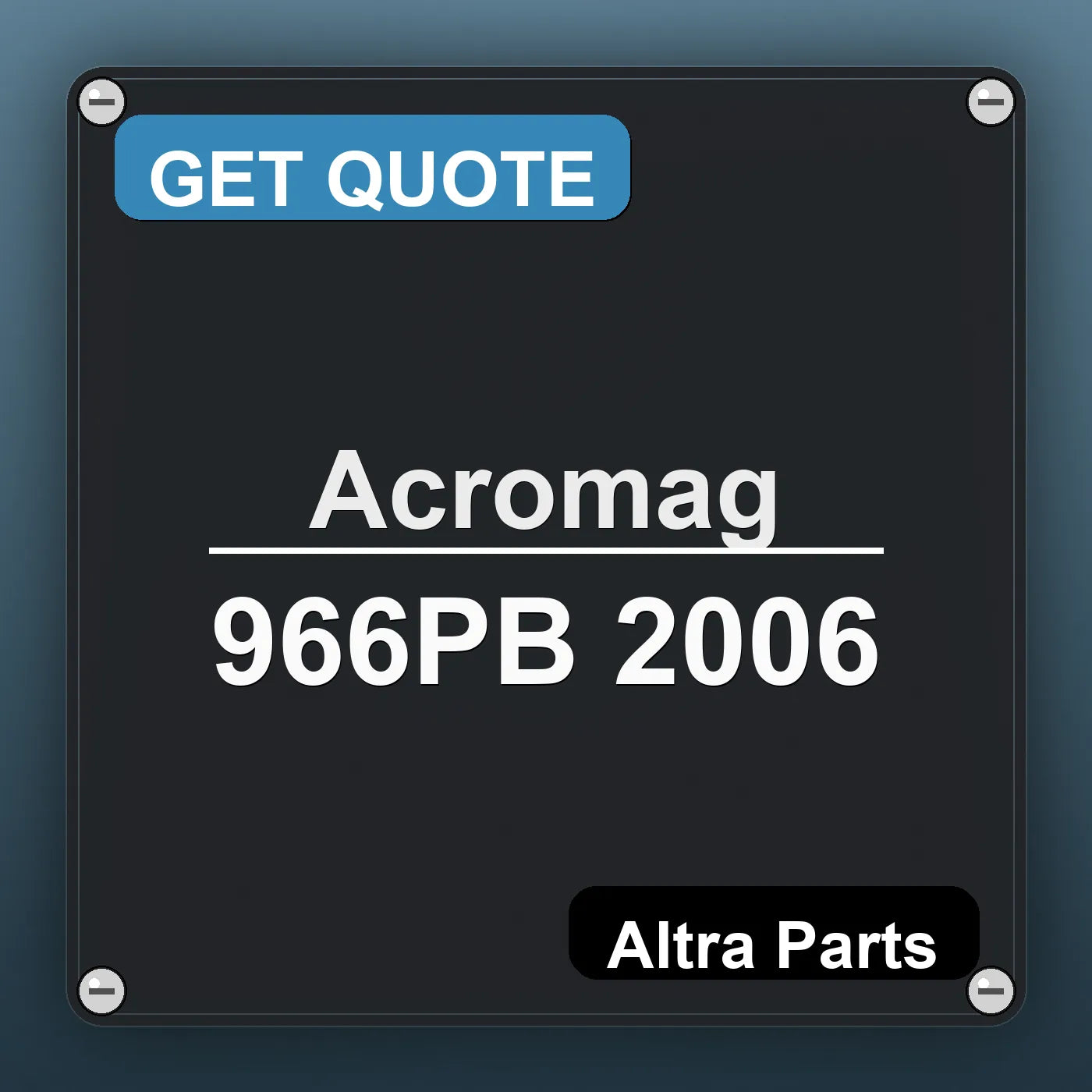 Acromag 966PB 2006 industrial nameplate style image – Altra Parts. GET QUOTE.