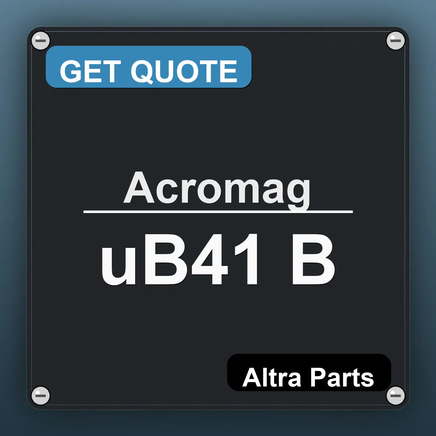 Acromag uB41 B industrial nameplate style image – Altra Parts. GET QUOTE.