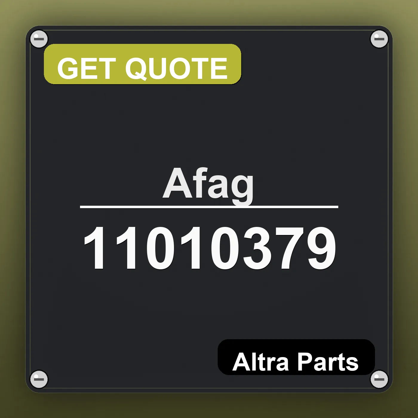 Afag 11010379 industrial nameplate style image – Altra Parts. GET QUOTE.