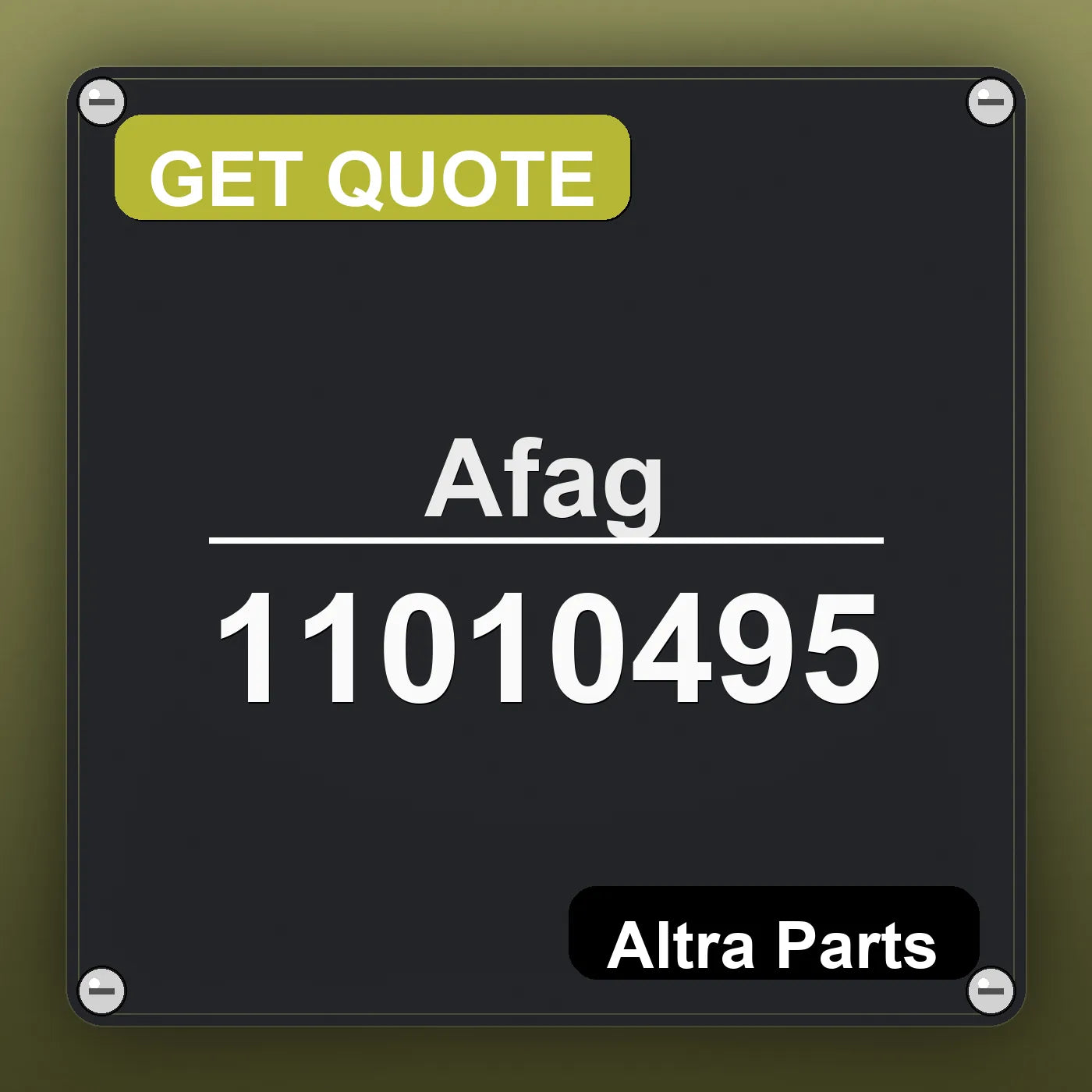 Afag 11010495 industrial nameplate style image – Altra Parts. GET QUOTE.