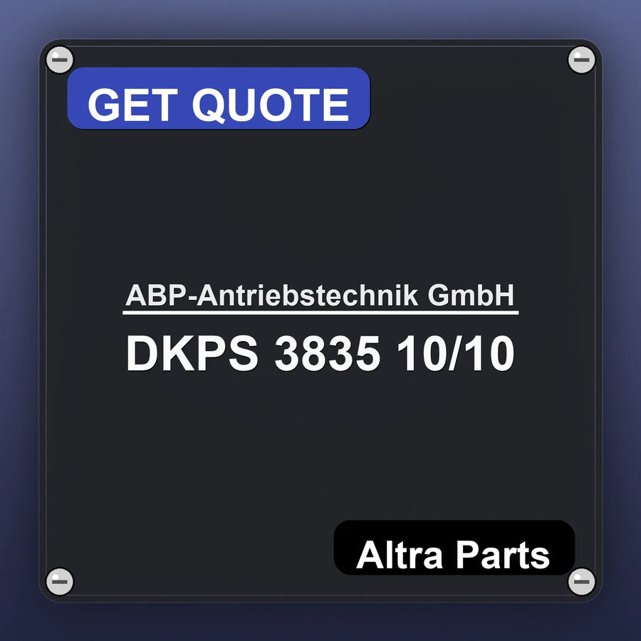 ABP-Antriebstechnik GmbH DKPS 3835 10/10 industrial nameplate style image – Altra Parts. GET QUOTE.