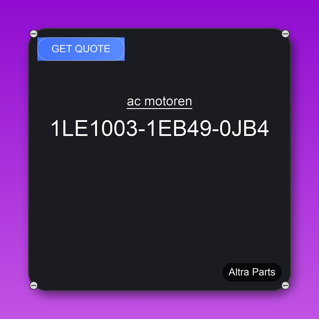 ac motoren 1LE1003-1EB49-0JB4 industrial spare part – fast international delivery & worldwide shipping