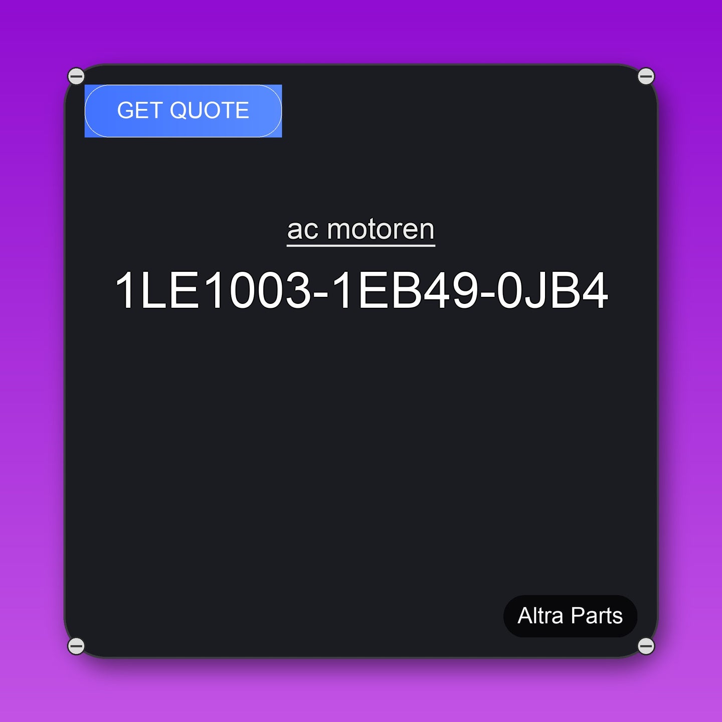 ac motoren 1LE1003-1EB49-0JB4 industrial spare part – fast international delivery & worldwide shipping