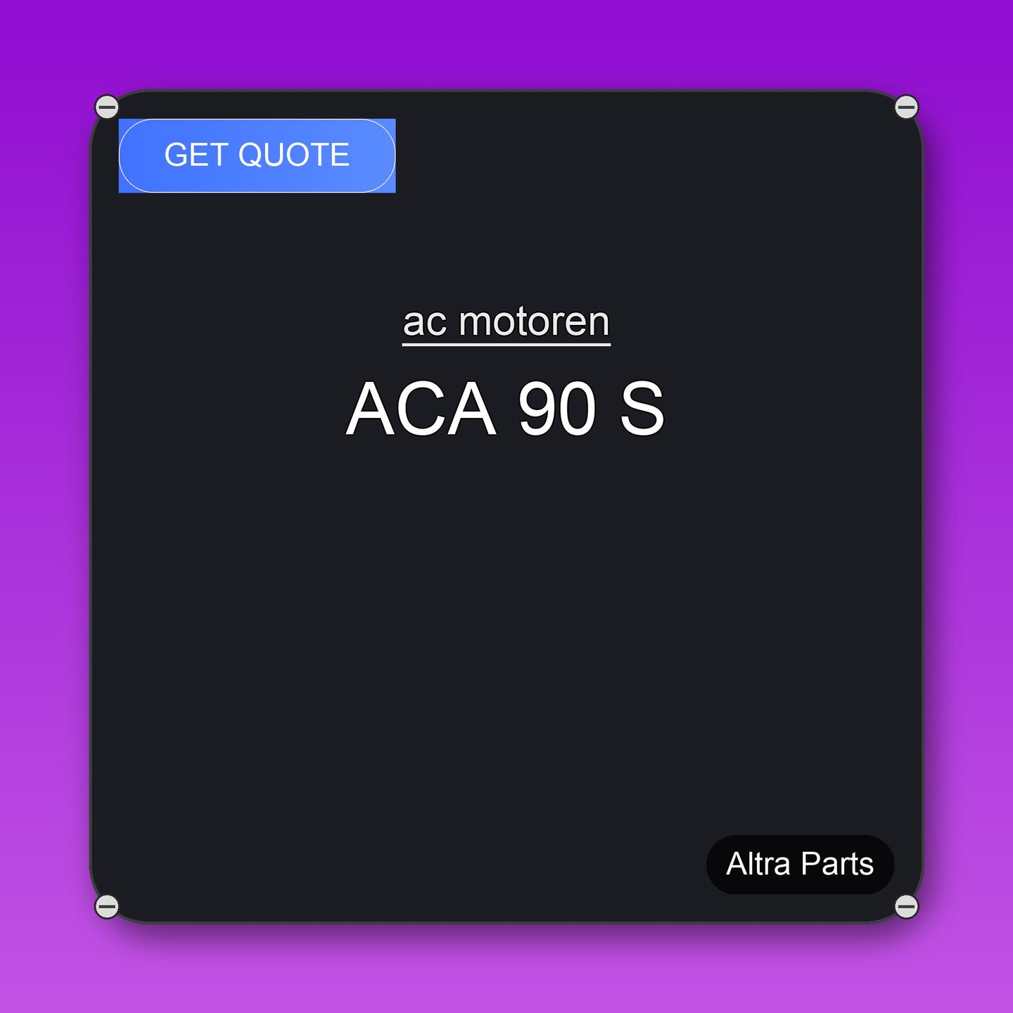 ac motoren ACA 90 S industrial spare part – fast international delivery & worldwide shipping