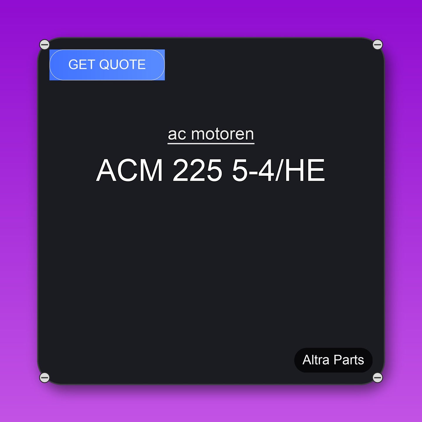 ac motoren ACM 225 5-4/HE industrial spare part – fast international delivery & worldwide shipping