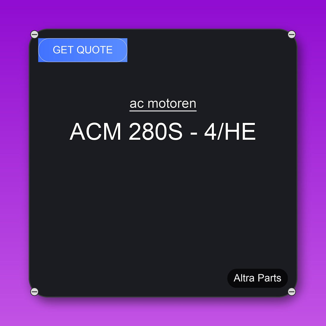ac motoren ACM 280S - 4/HE industrial spare part – fast international delivery & worldwide shipping