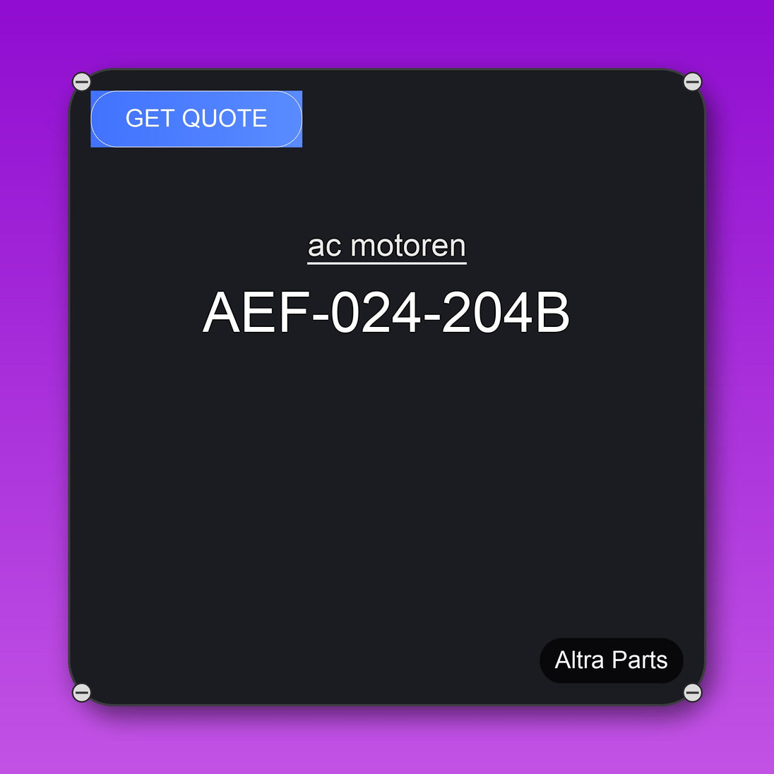ac motoren AEF-024-204B industrial spare part – fast international delivery & worldwide shipping