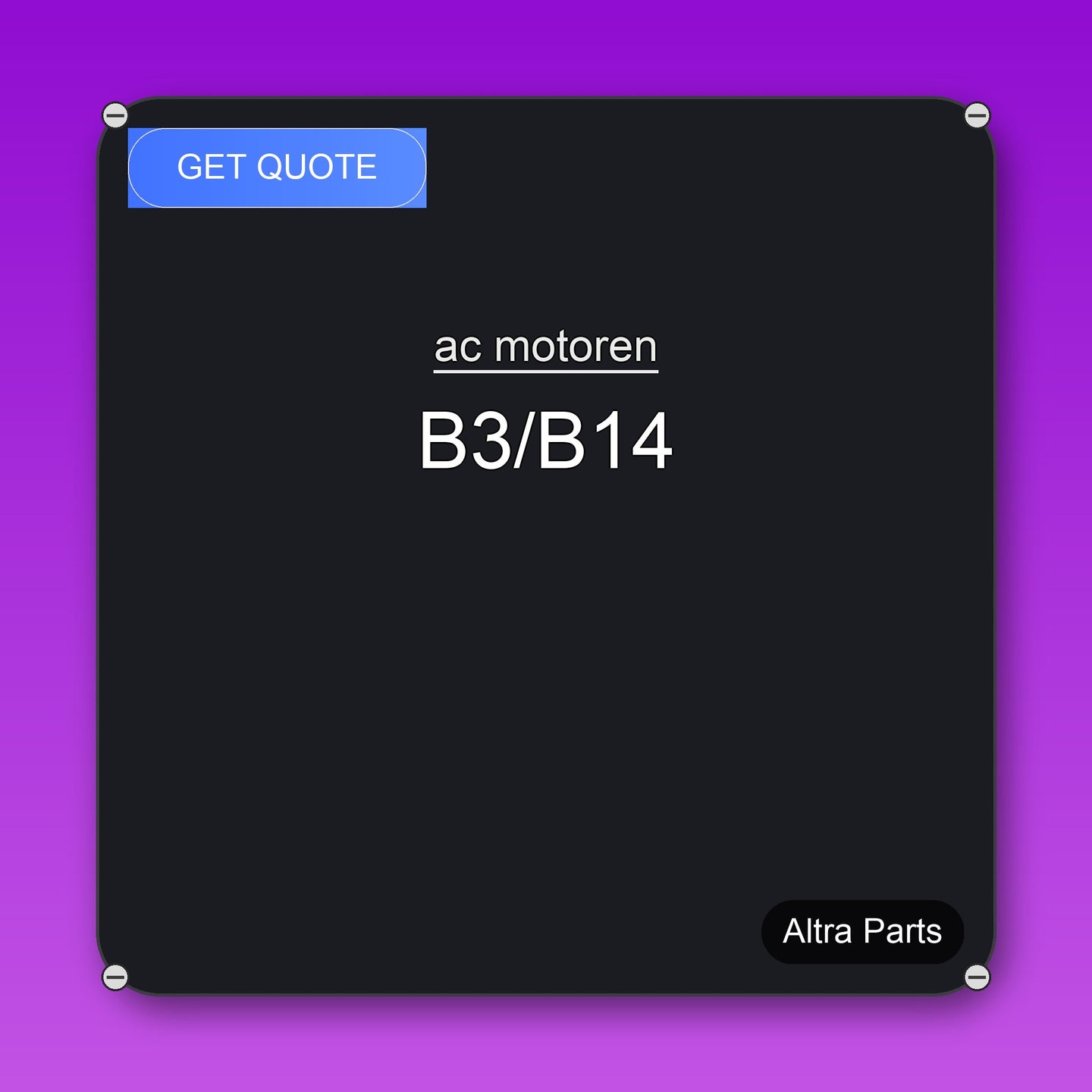 ac motoren B3/B14 industrial spare part – fast international delivery & worldwide shipping