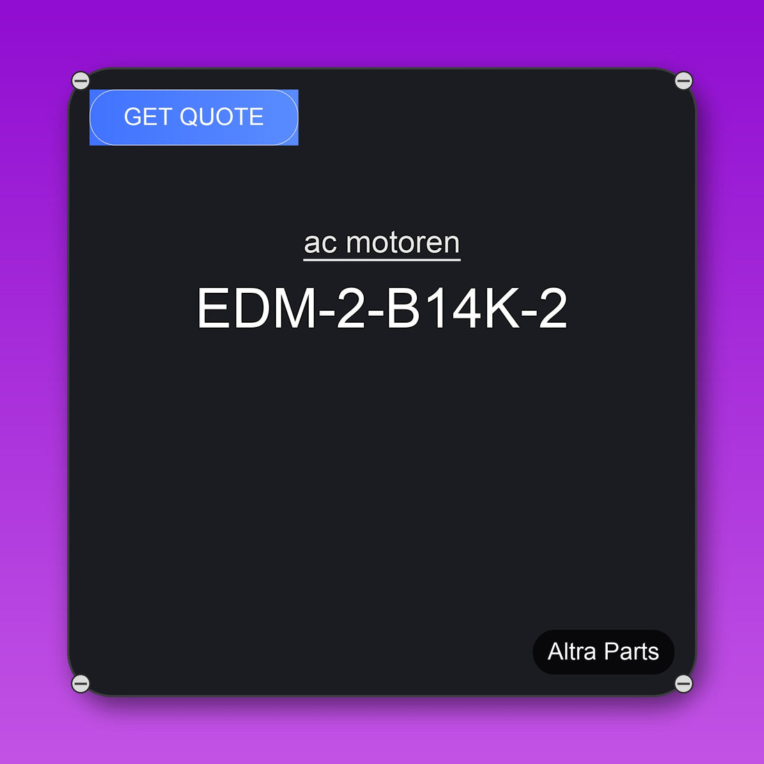 ac motoren EDM-2-B14K-2 industrial spare part – fast international delivery & worldwide shipping