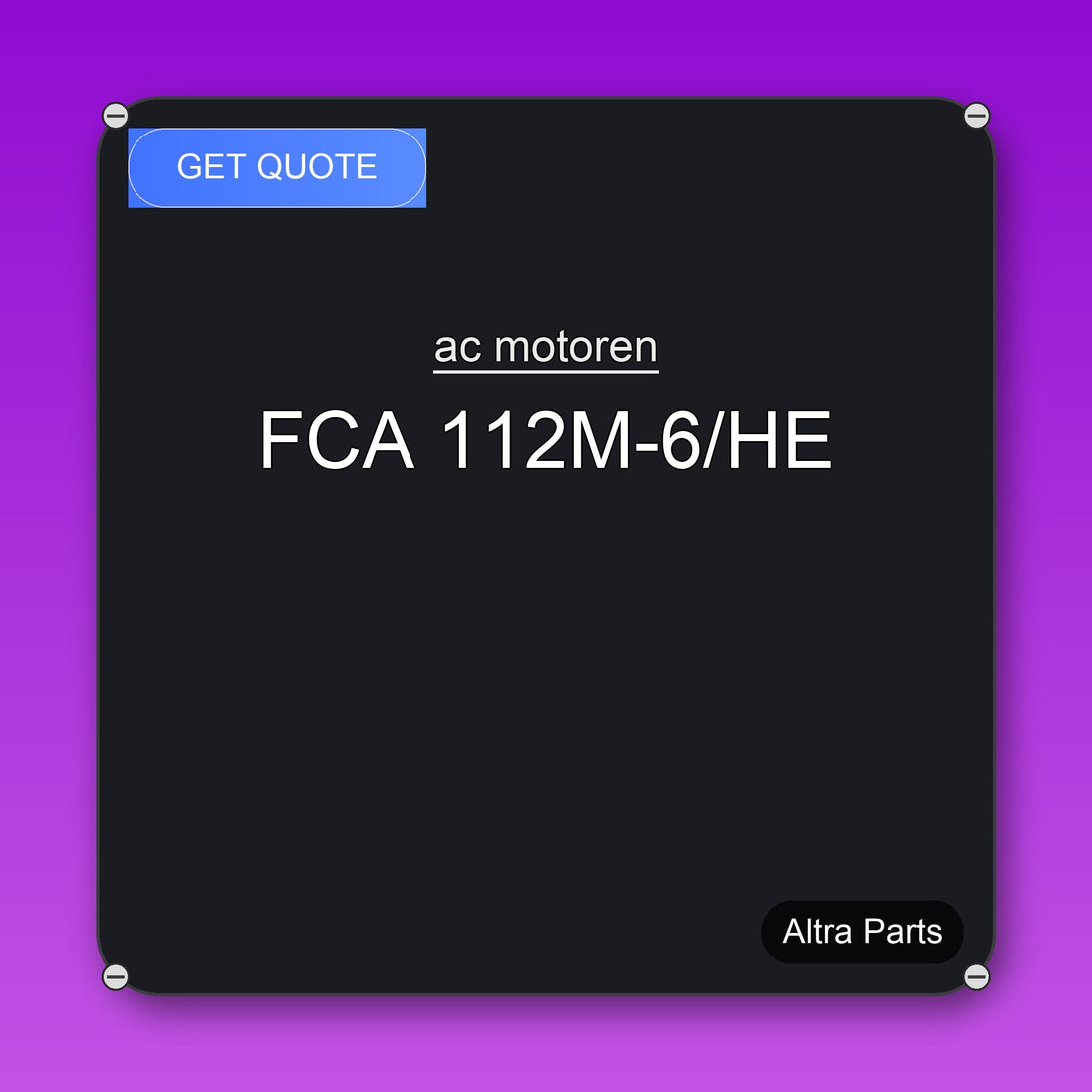 ac motoren FCA 112M-6/HE industrial spare part – fast international delivery & worldwide shipping