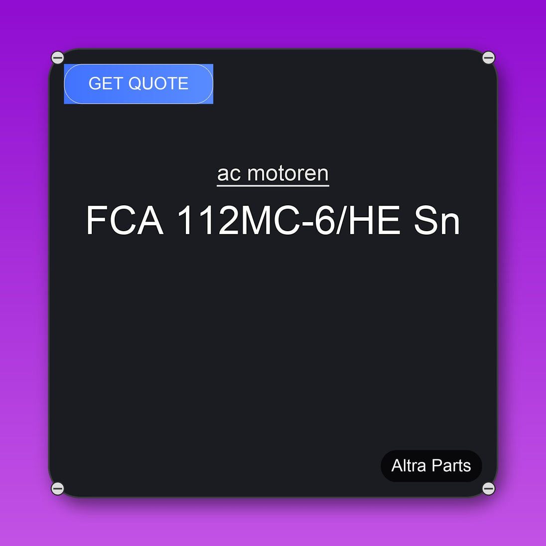 ac motoren FCA 112MC-6/HE Sn industrial spare part – fast international delivery & worldwide shipping
