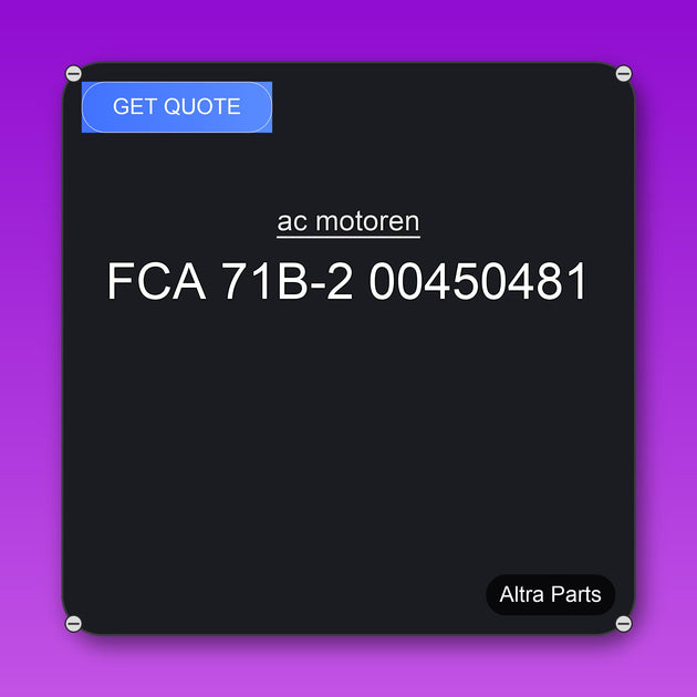 ac motoren FCA 71B-2 00450481 industrial spare part – fast international delivery & worldwide shipping