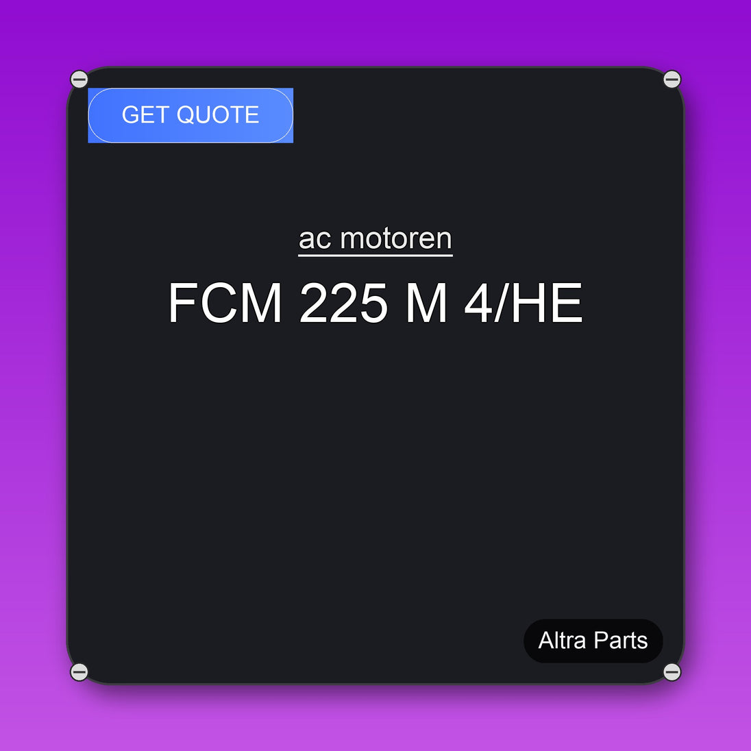 ac motoren FCM 225 M 4/HE industrial spare part – fast international delivery & worldwide shipping