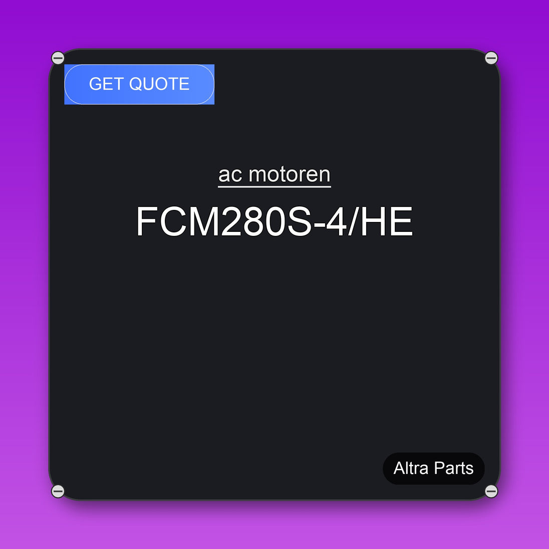 ac motoren FCM280S-4/HE industrial spare part – fast international delivery & worldwide shipping