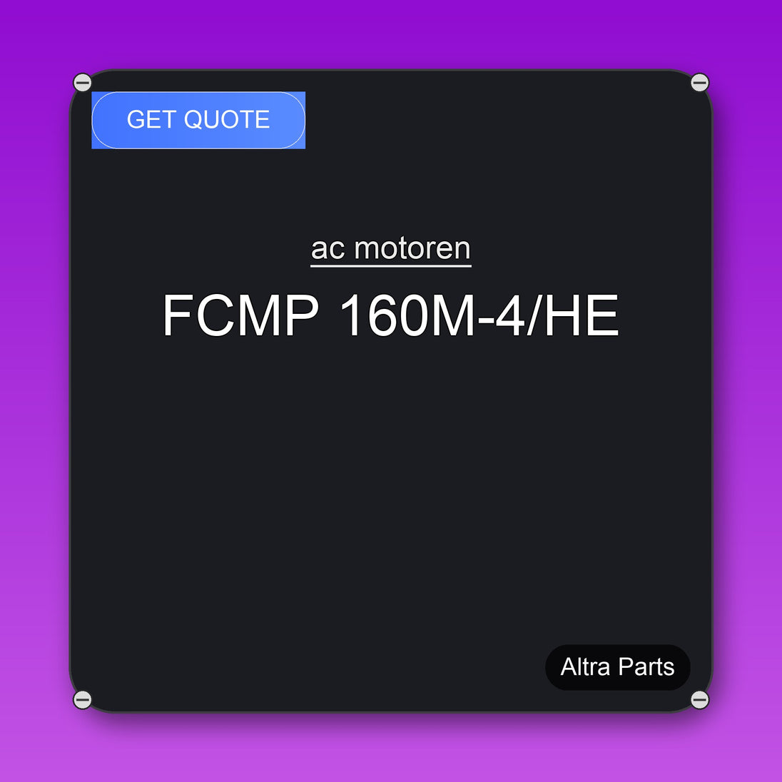 ac motoren FCMP 160M-4/HE industrial spare part – fast international delivery & worldwide shipping