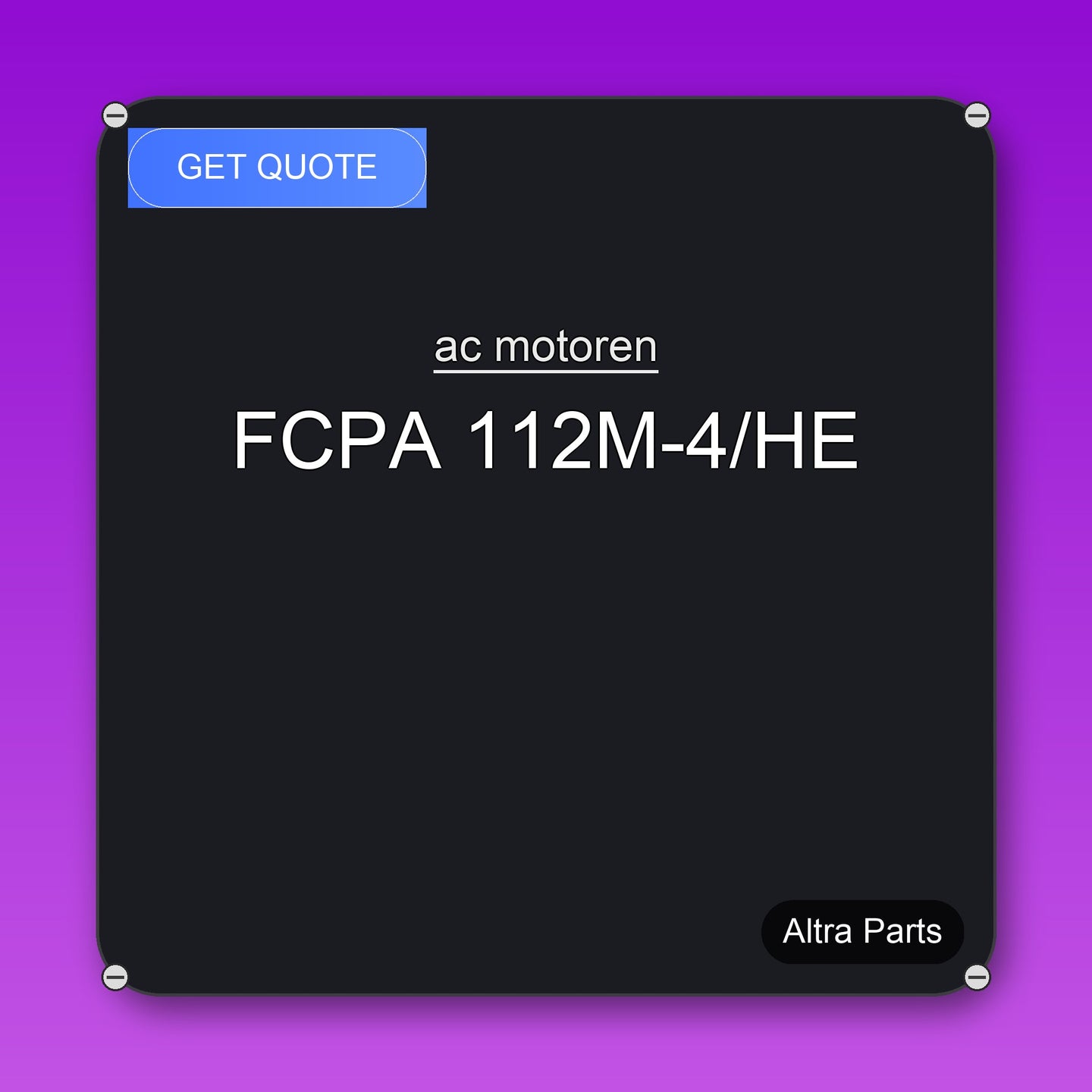 ac motoren FCPA 112M-4/HE industrial spare part – fast international delivery & worldwide shipping