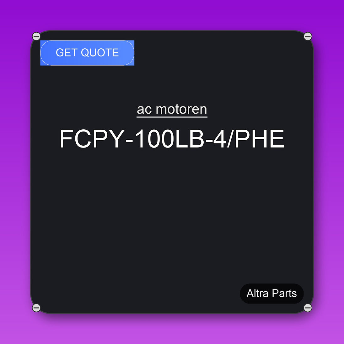 ac motoren FCPY-100LB-4/PHE industrial spare part – fast international delivery & worldwide shipping