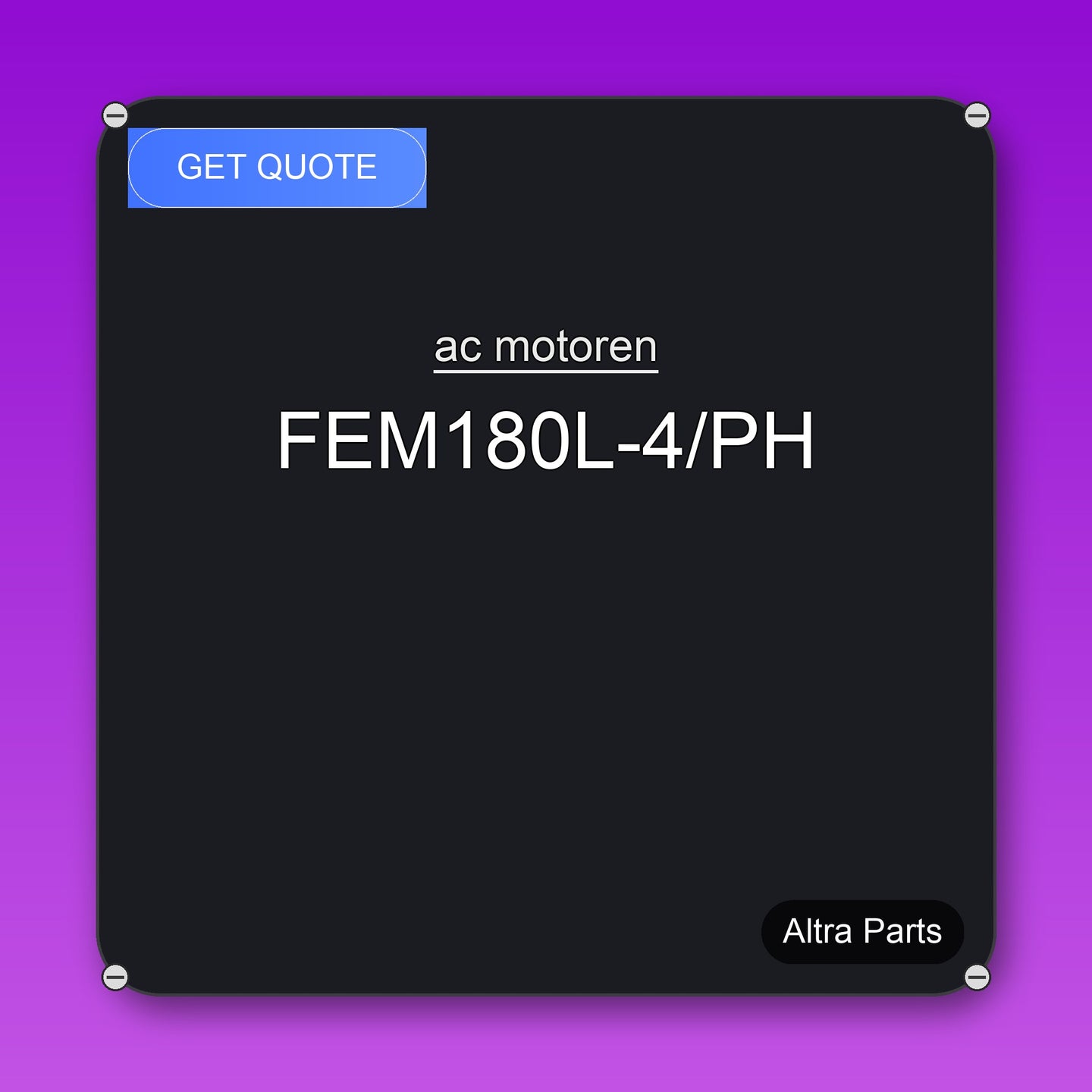 ac motoren FEM180L-4/PH industrial spare part – fast international delivery & worldwide shipping