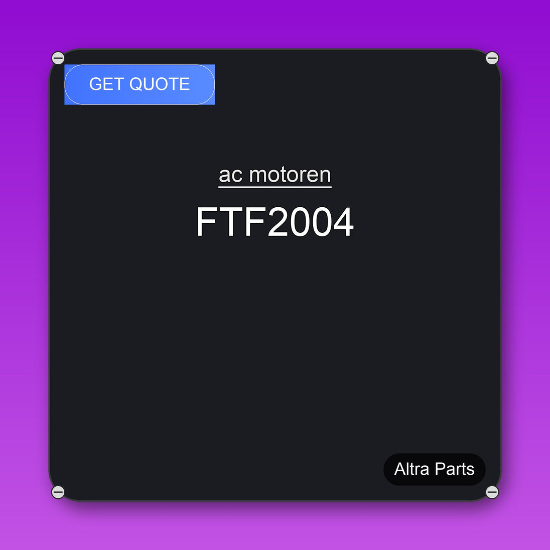 ac motoren FTF2004 industrial spare part – fast international delivery & worldwide shipping