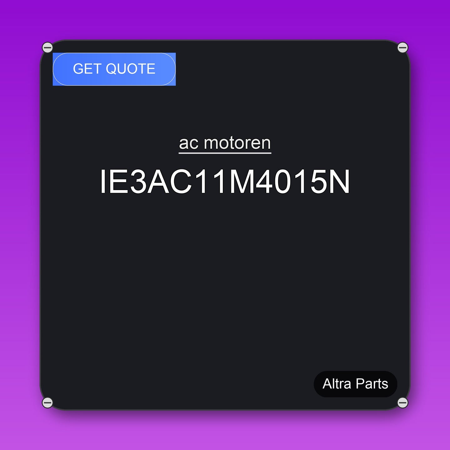 ac motoren IE3AC11M4015N industrial spare part – fast international delivery & worldwide shipping