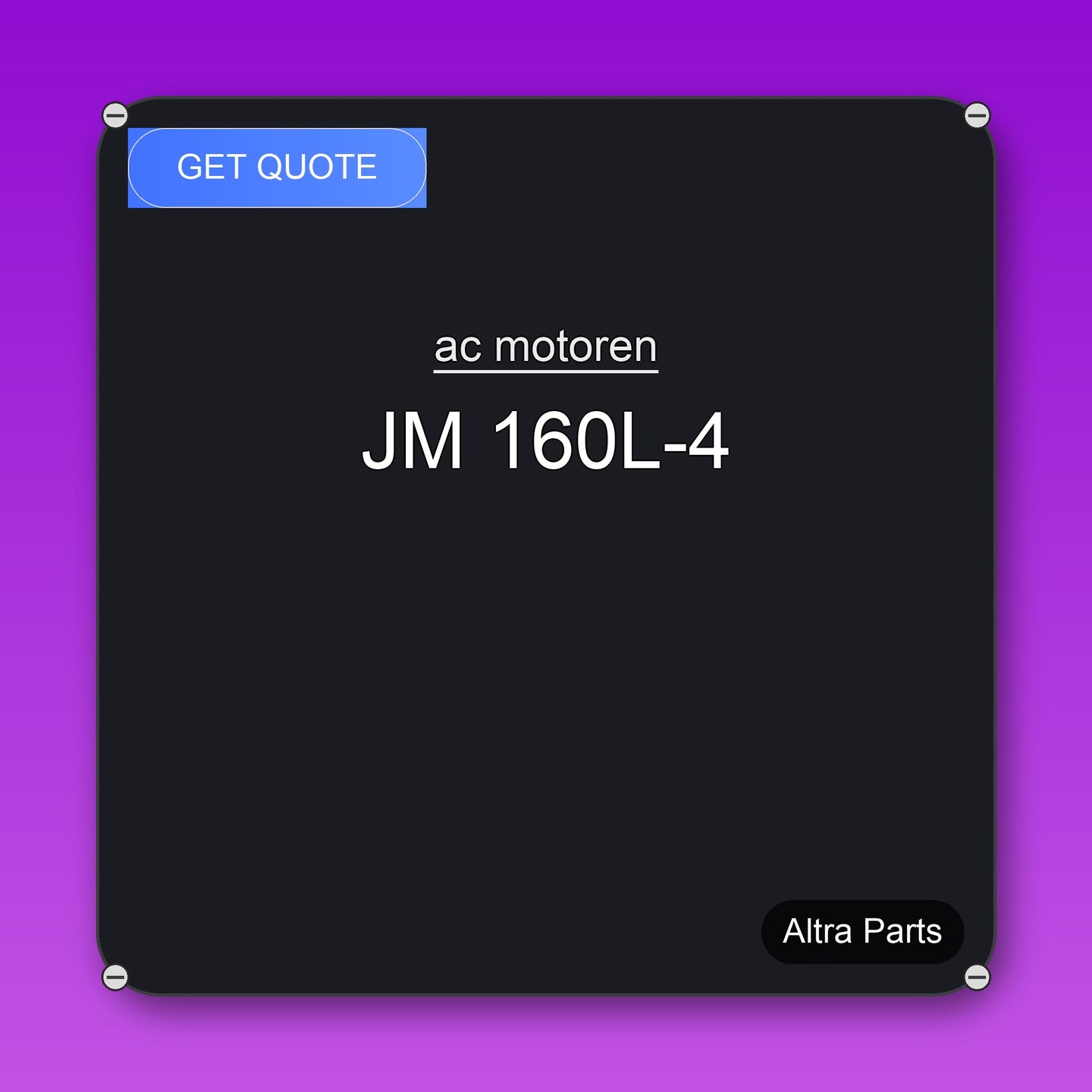 ac motoren JM 160L-4 industrial spare part – fast international delivery & worldwide shipping