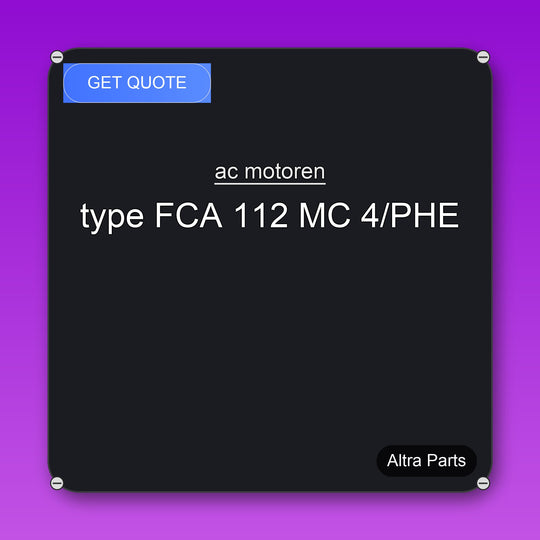 ac motoren type FCA 112 MC 4/PHE industrial spare part – fast international delivery & worldwide shipping