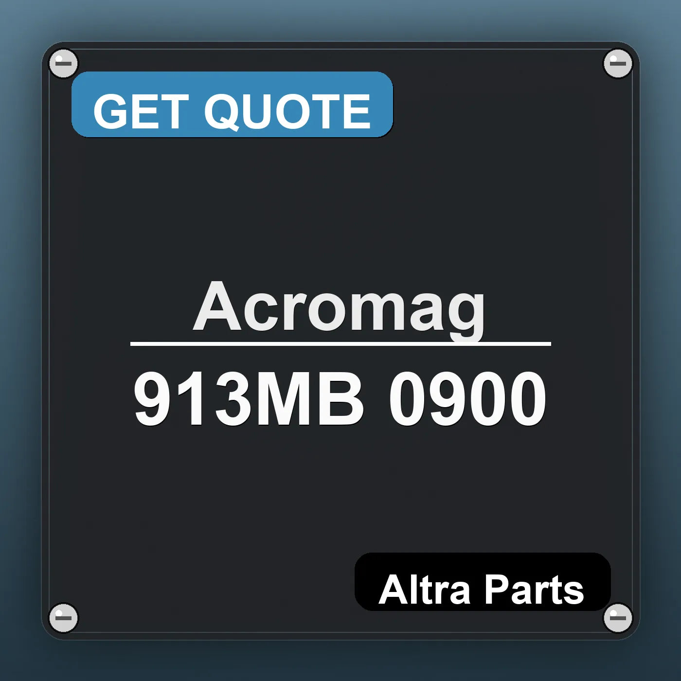 Acromag 913MB 0900 industrial nameplate style image – Altra Parts. GET QUOTE.