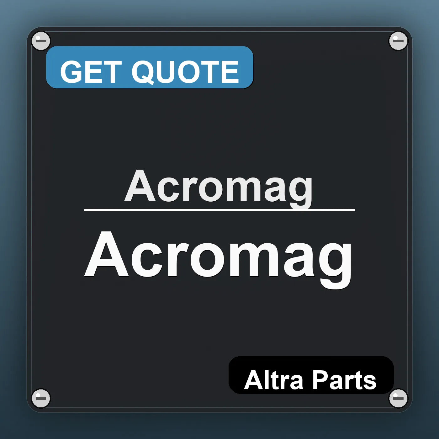 Acromag Acromag industrial nameplate style image – Altra Parts. GET QUOTE.