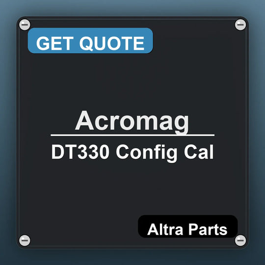 Acromag DT330 Config Cal industrial nameplate style image – Altra Parts. GET QUOTE.