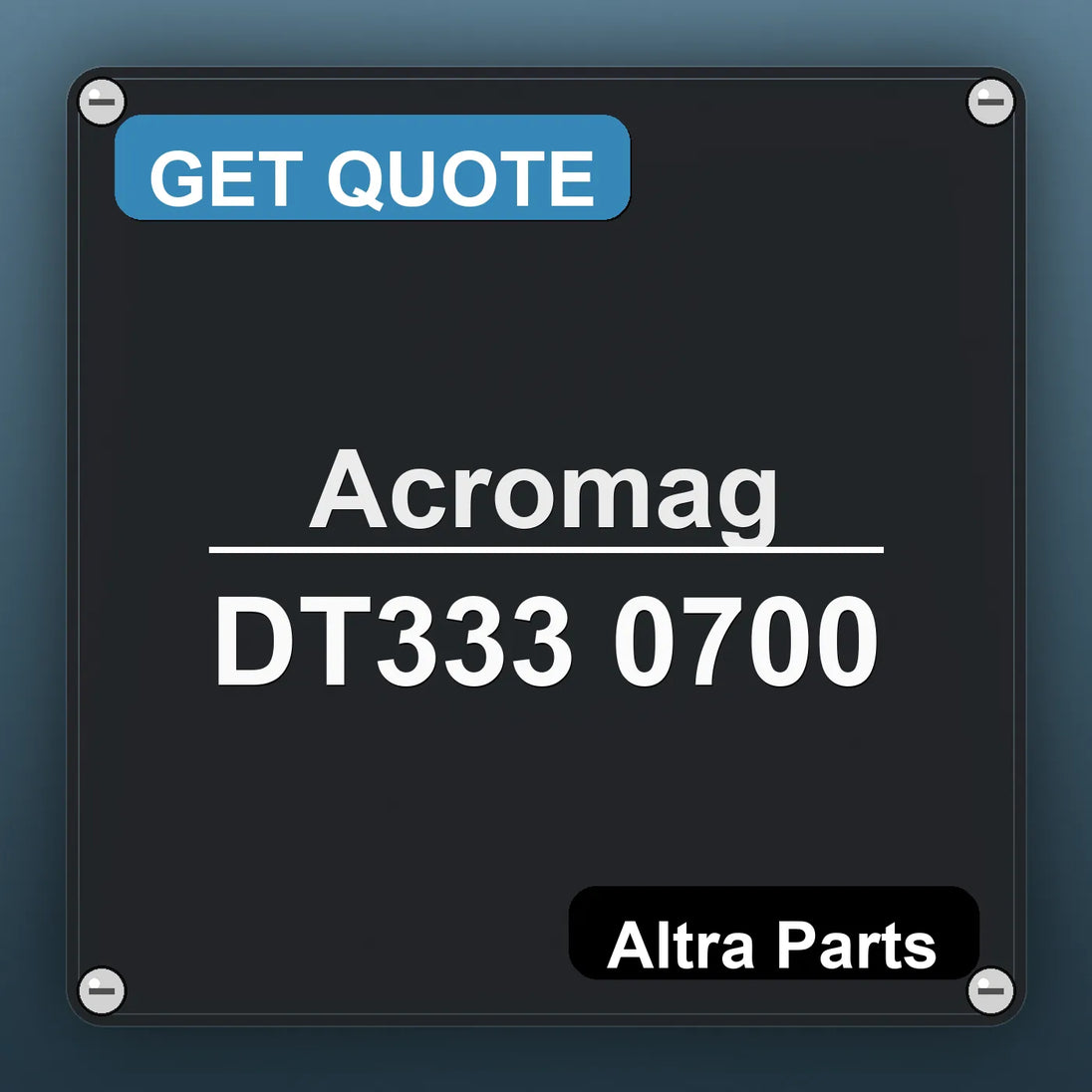 Acromag DT333 0700 industrial nameplate style image – Altra Parts. GET QUOTE.