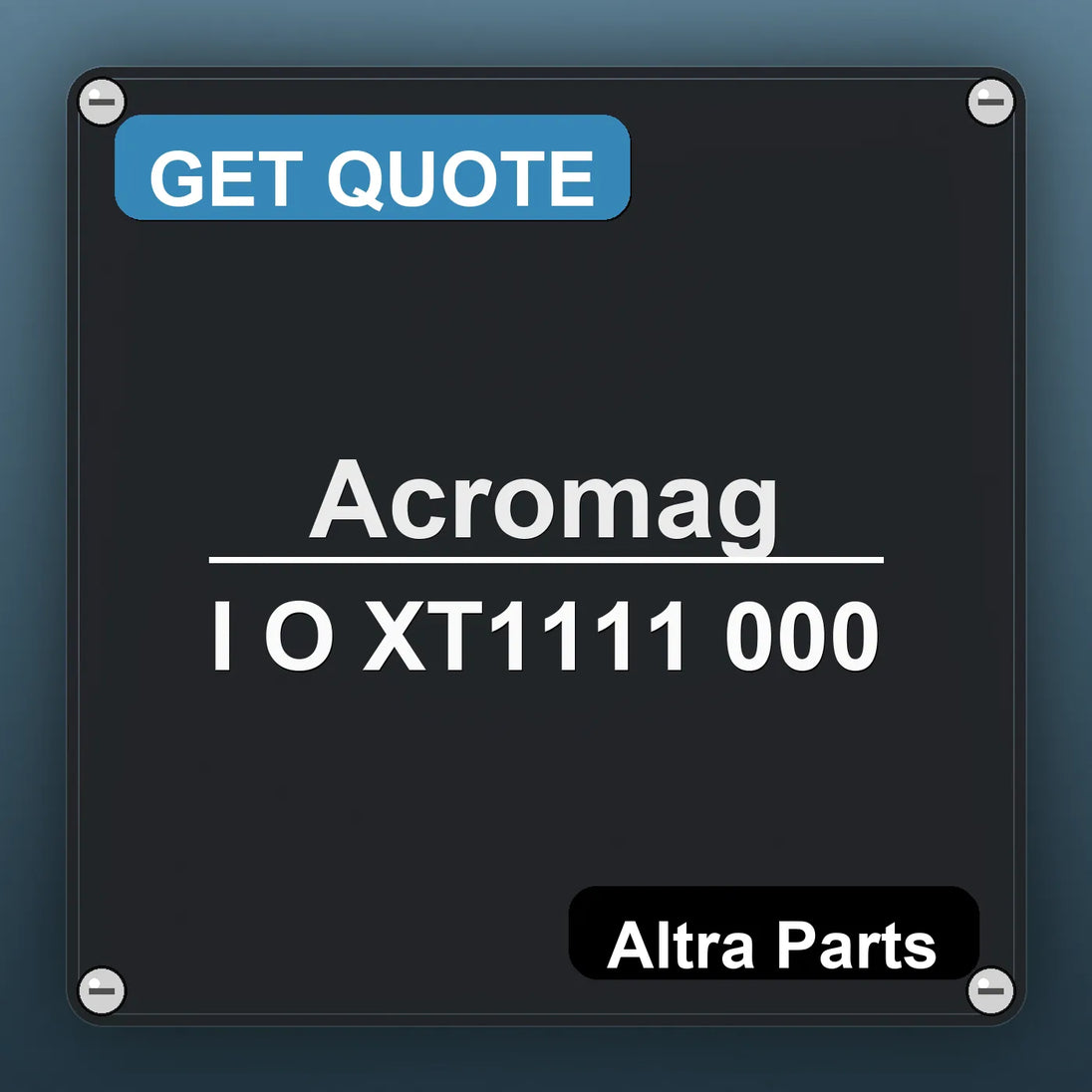 Acromag I O XT1111 000 industrial nameplate style image – Altra Parts. GET QUOTE.