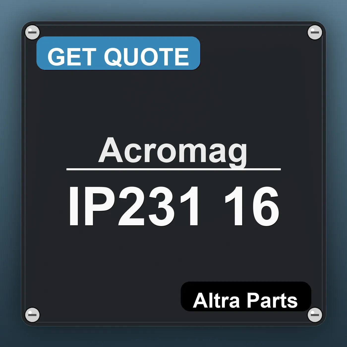 Acromag IP231 16 industrial nameplate style image – Altra Parts. GET QUOTE.