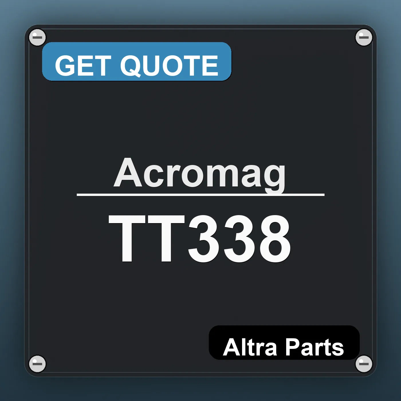 Acromag TT338 industrial nameplate style image – Altra Parts. GET QUOTE.