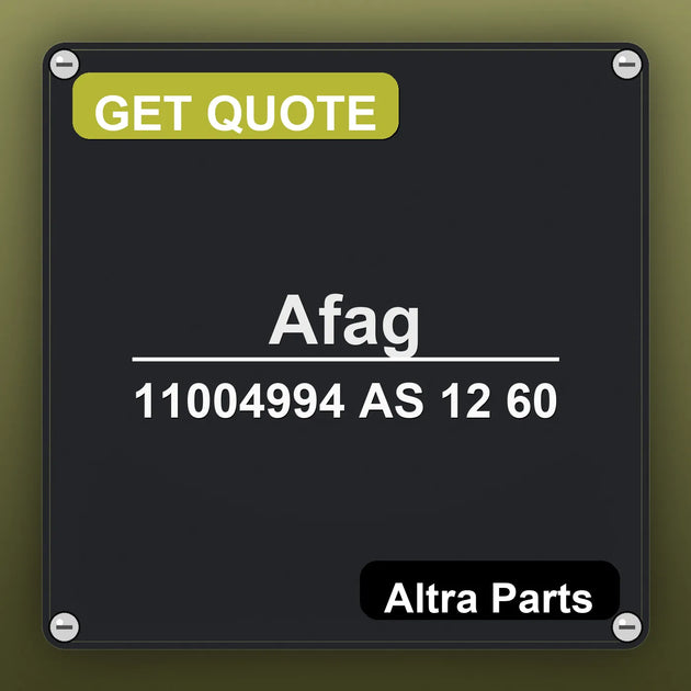 Afag 11004994 AS 12 60 industrial nameplate style image – Altra Parts. GET QUOTE.