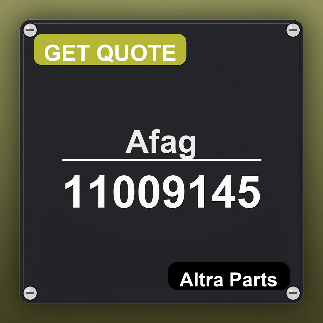 Afag 11009145 industrial nameplate style image – Altra Parts. GET QUOTE.
