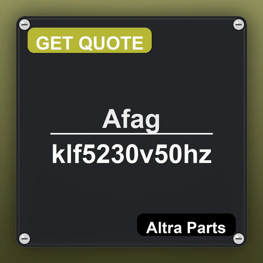 Afag klf5230v50hz industrial nameplate style image – Altra Parts. GET QUOTE.