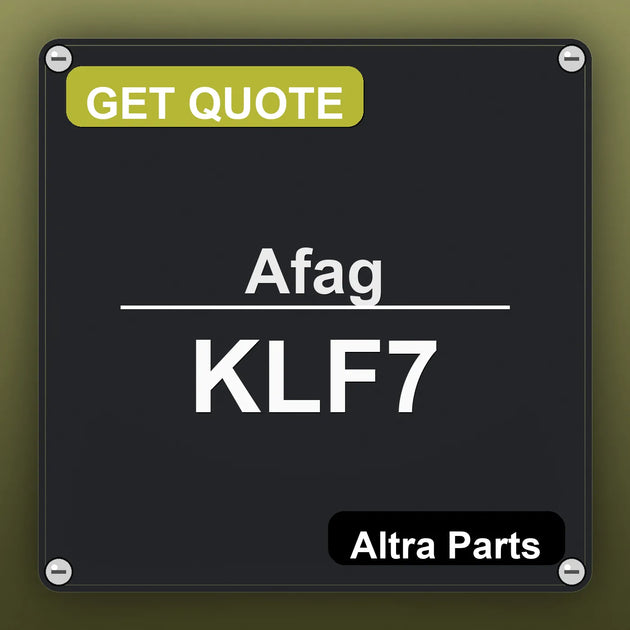 Afag KLF7 industrial nameplate style image – Altra Parts. GET QUOTE.