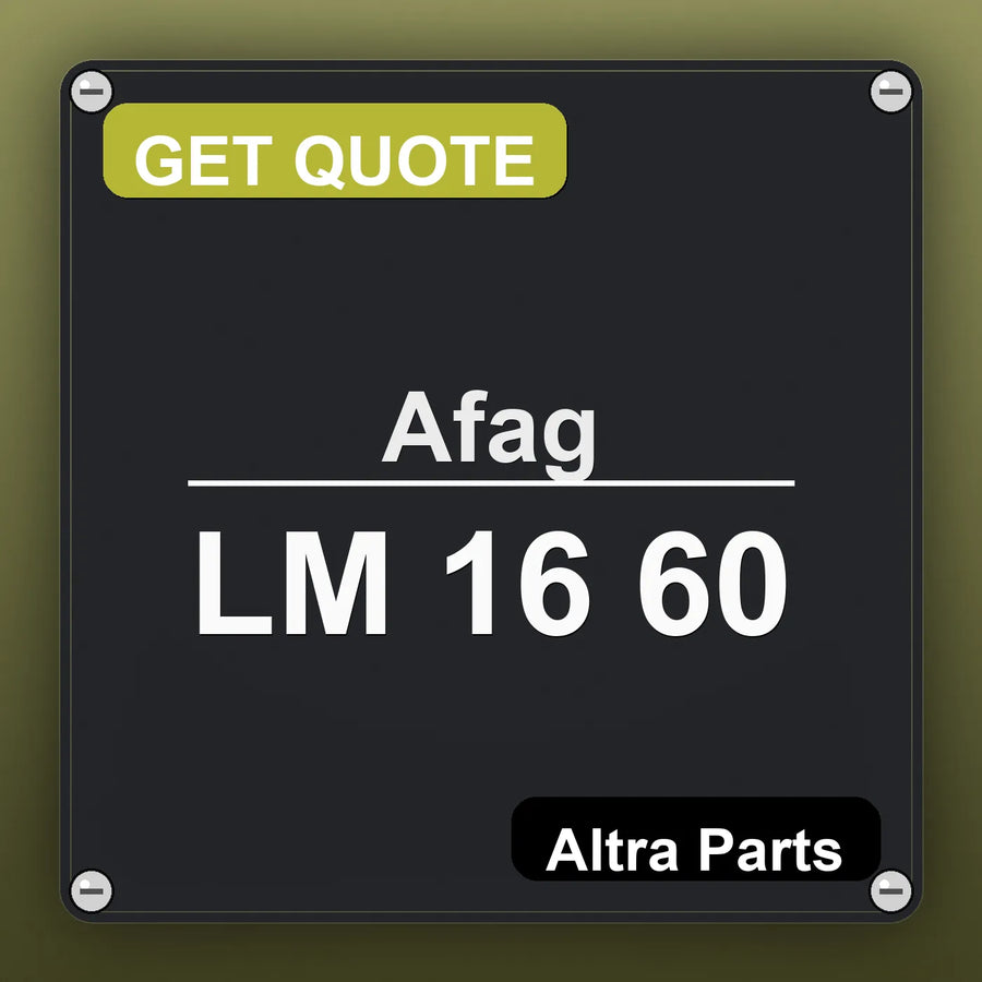 Afag LM 16 60 industrial nameplate style image – Altra Parts. GET QUOTE.