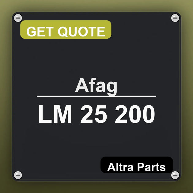 Afag LM 25 200 industrial nameplate style image – Altra Parts. GET QUOTE.