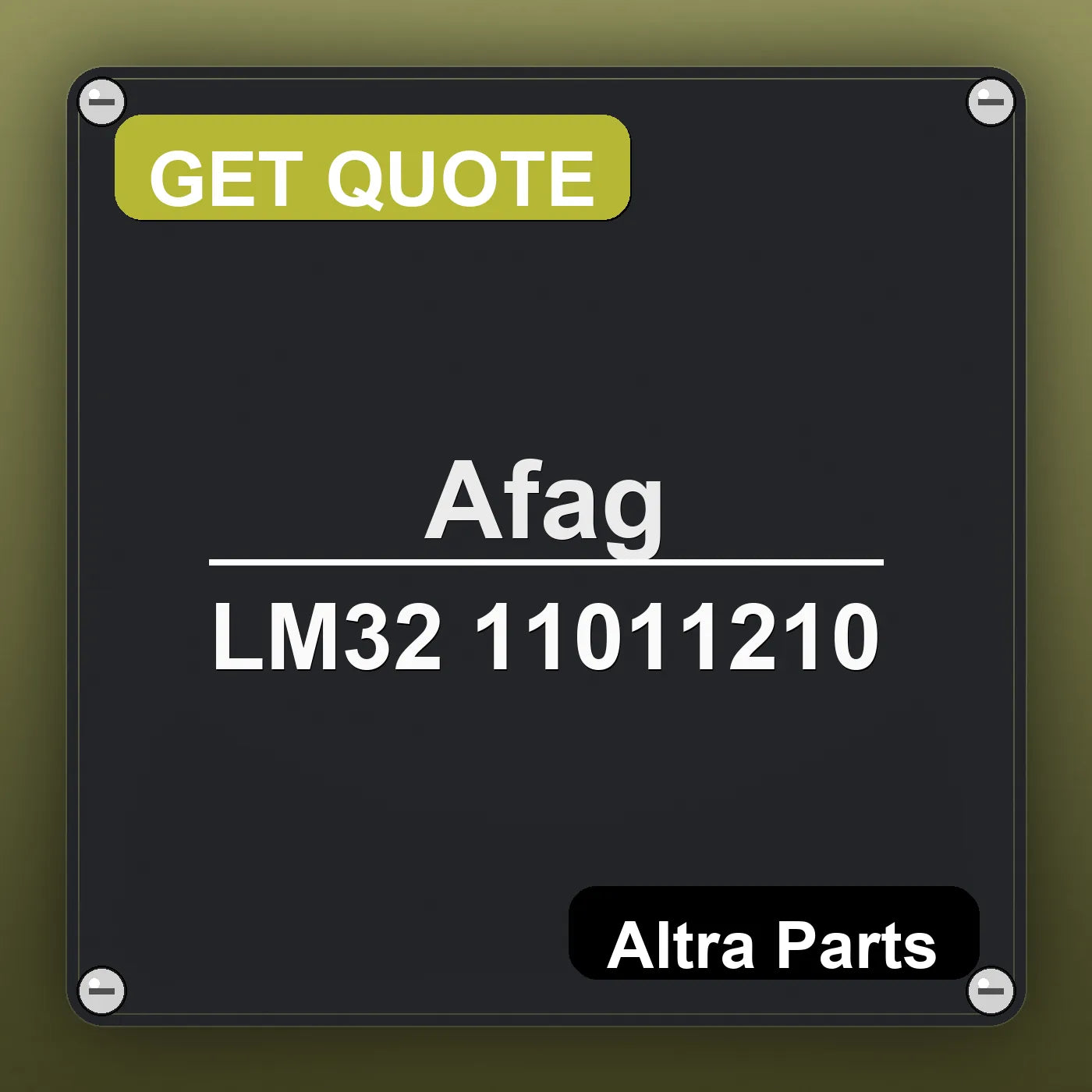 Afag LM32 11011210 industrial nameplate style image – Altra Parts. GET QUOTE.