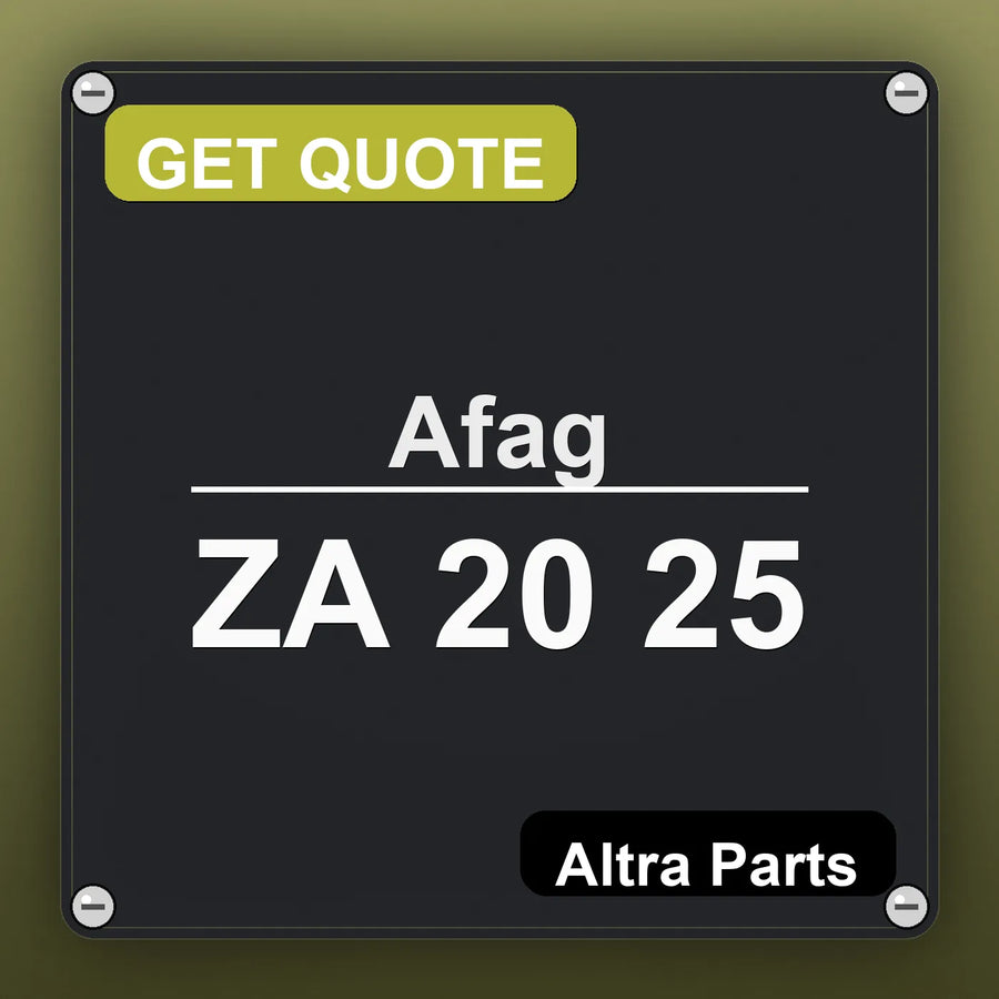 Afag ZA 20 25 industrial nameplate style image – Altra Parts. GET QUOTE.