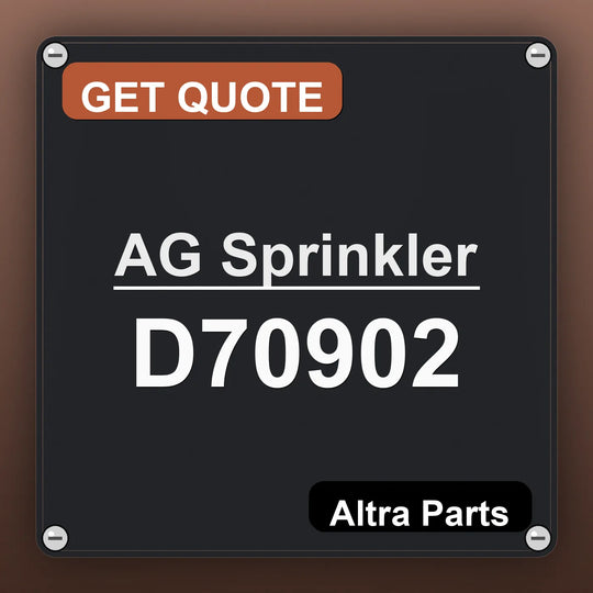 AG Sprinkler D70902 industrial nameplate style image – Altra Parts. GET QUOTE.
