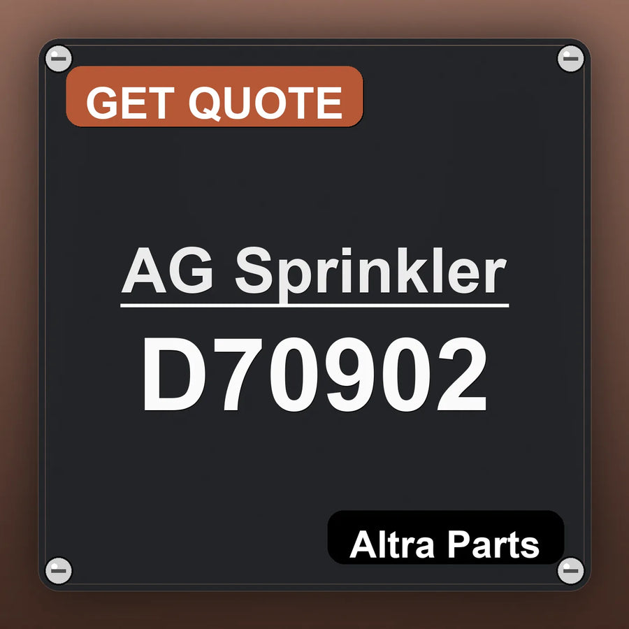 AG Sprinkler D70902 industrial nameplate style image – Altra Parts. GET QUOTE.
