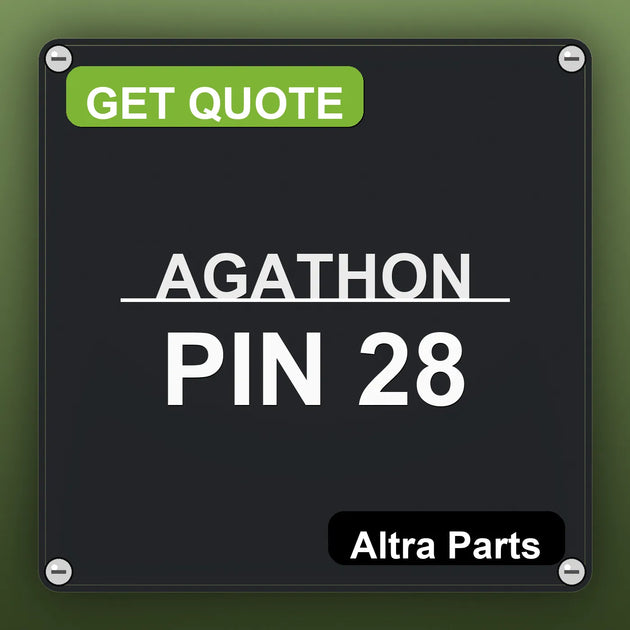 AGATHON PIN 28 industrial nameplate style image – Altra Parts. GET QUOTE.