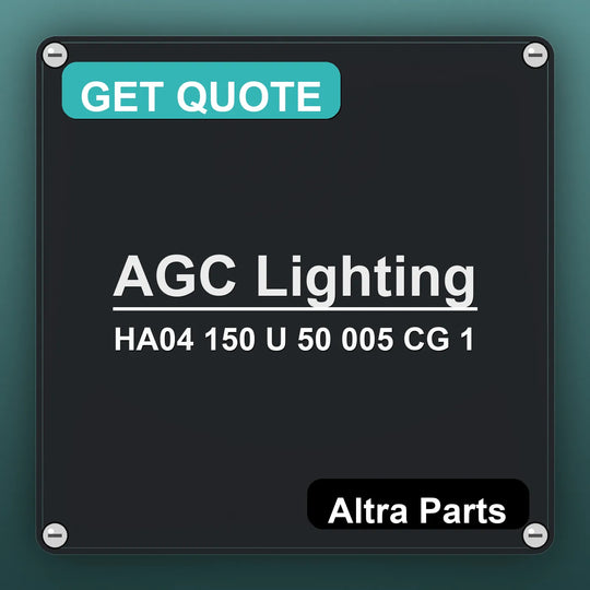 AGC Lighting HA04 150 U 50 005 CG 1 industrial nameplate style image – Altra Parts. GET QUOTE.