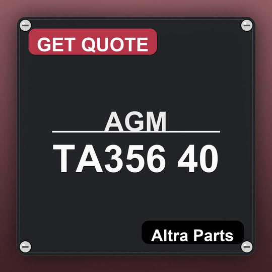 AGM TA356 40 industrial nameplate style image – Altra Parts. GET QUOTE.