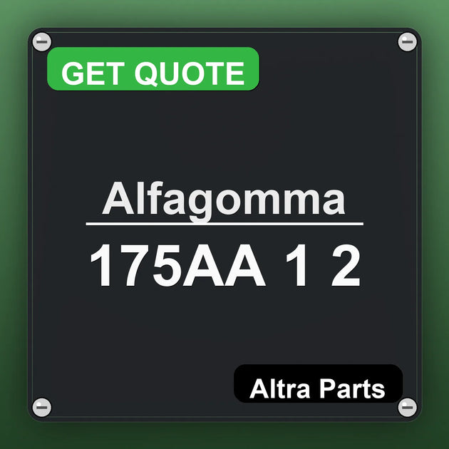 Alfagomma 175AA 1 2 industrial nameplate style image – Altra Parts. GET QUOTE.