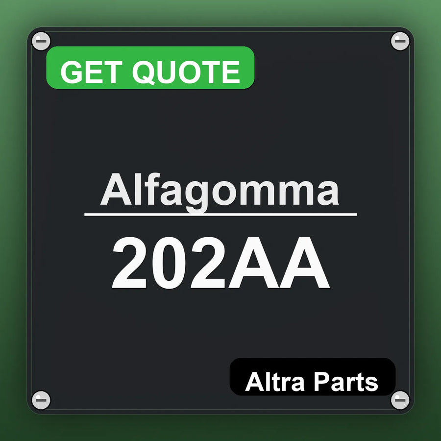 Alfagomma 202AA industrial nameplate style image – Altra Parts. GET QUOTE.