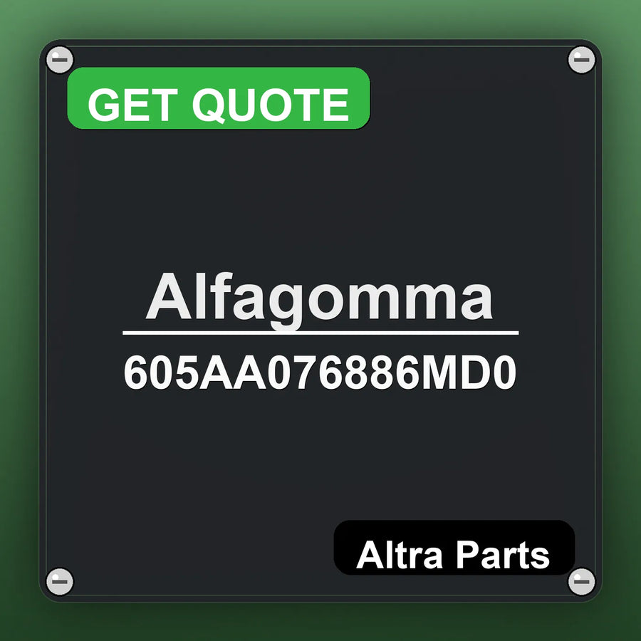 Alfagomma 605AA076886MD0 industrial nameplate style image – Altra Parts. GET QUOTE.