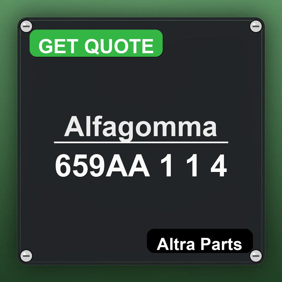 Alfagomma 659AA 1 1 4 industrial nameplate style image – Altra Parts. GET QUOTE.